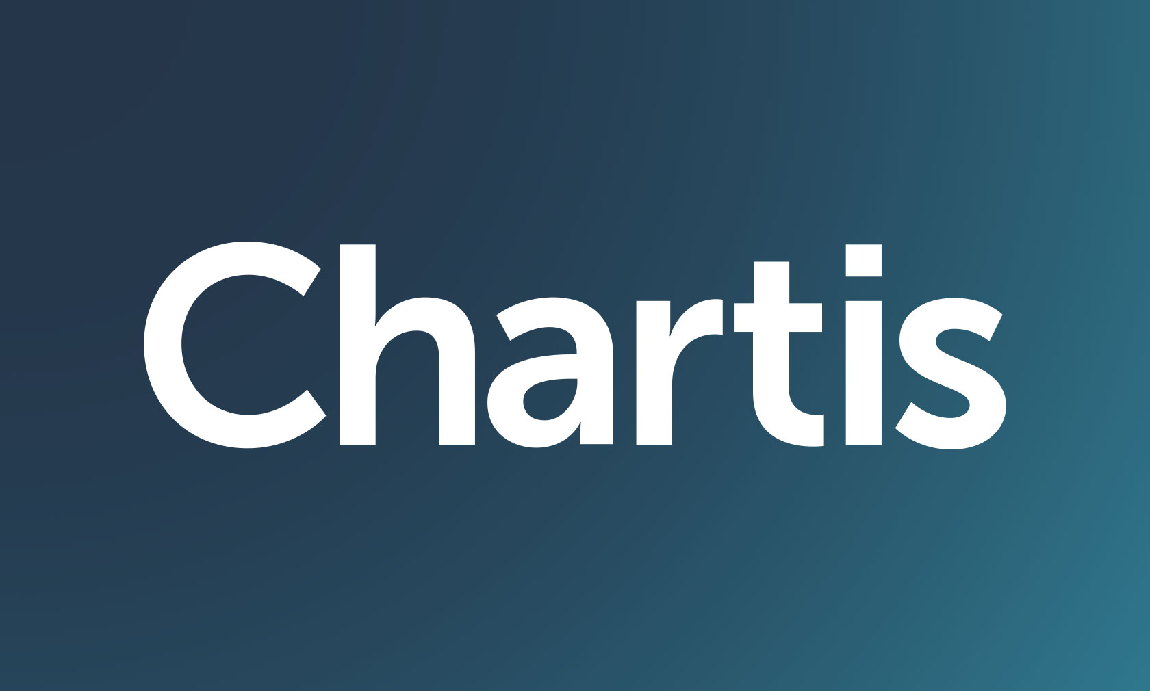 The logo for Chartis, financial technlogy analysts, on top of a dark blue and teal gradient background